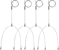 4 Pack Light Suspension Kit, 3.2 Ft Adjustable Grow Light Hanger Wire, Steel Ce