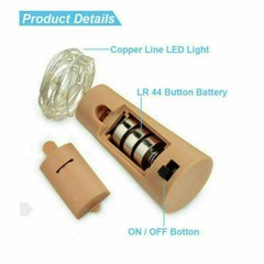 10 X Wine Bottle String Light 20 LED Stopper Cork Shaped Night Decor Fairy Light