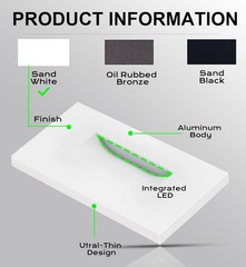 12 PACK, CLOUDY BAY 3 Color 120V Dimmable LED Indoor Outdoor Step Light