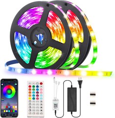LED Strip Lights 5050 RGB DIY Light Bar TV Room Music Sync Color IR Remote Decor