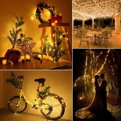 USB Twinkle LED String Fairy Lights 200/300LED Copper Wire Party Decor W/ Remote