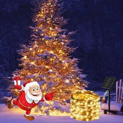 100-200 LED Solar Christmas String Lights Fairy Garden Outdoor Party Lamp
