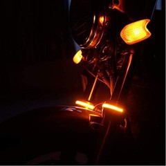 2Pcs 6in 3528 PVC Amber Led Strip 36LED Motorcycle Turn Signal Light Tail