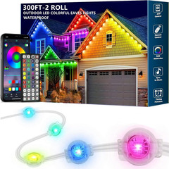 300FT Waterproof RGB LED Outdoor Lights with App/Remote for Holiday Decor
