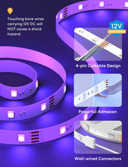 Smart LED Strip Lights, 16.4Ft Wifi Strip Work with Apple Homekit, Alexa, Google