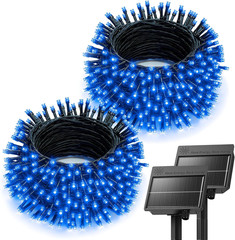2 Pack Solar String Lights Outdoor Waterproof, 80 FT 200 LED Solar Powered Chris