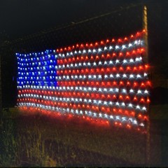 Led Flag Net Lights of The United States, Waterproof American Flag String Lig…