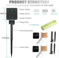 Solar String Light LED Lights Waterproof Copper Wire Fairy Outdoor Garden Party