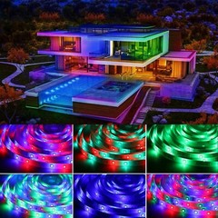 Upgraded Solar LED Strip Flexible Lights 8 Lights Mode Waterproof Outdoor Decor