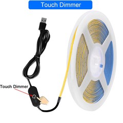 5V USB 3mm PCB COB LED Strip Light with Switch Dimmer Remote Control 320 LEDs