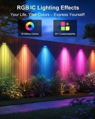 Permanent Outdoor Lights Pro,200Ft with 120 LED RGB IC Smart Eave Light for Outd