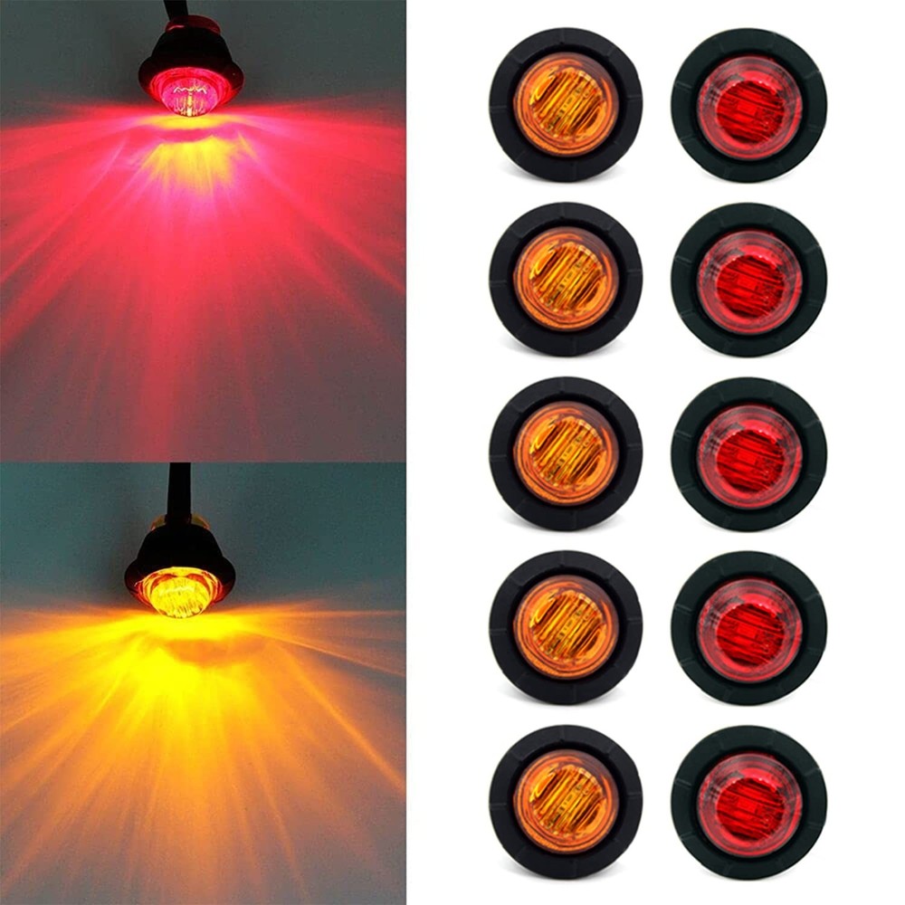 12V LED Vehicle Light Bulb Universal Waterproof Amber Red White for Cars Trucks