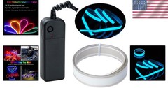 Ice Blue 3Ft Waterproof Neon EL Tape – Safe Lighting for Kids & Winter Festivals