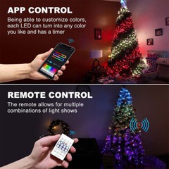 LED Christmas Tree String Lights Waterproof Waterfall Outdoor Home Decor Smart