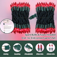 Red Valentines Day Decor Lights,100 Count 19.6FT Mini Valentine’s Lights,Red …