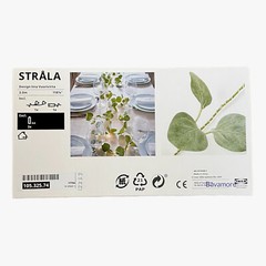 IKEA STRÅLA LED String Garland battery-operated Eucalyptus Artificial 118⅛” NEW