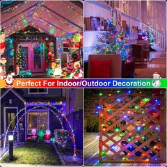 Multicolor 200 LED Christmas String Lights Waterproof Christmas Lights 8 Mode