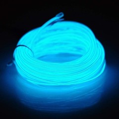Neon LED Light Glow EL Wire String Strip Rope Decor for Car Party + Controller