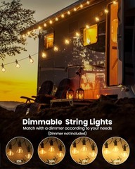 Outdoor String Lights Waterproof LED Patio Globe Hanging Light Backyard Decor