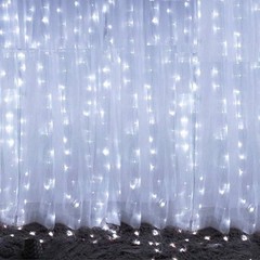 Curtain String Fairy Lights in 300 lights 10’x10′ remote controlled
