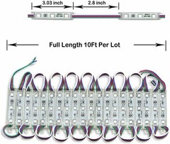 US Super Bright IP65 Waterproof 5050 SMD 3 LED Module Light Sign Strip Lamp 12V