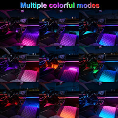 Acrylic Interior Car Ambient Lighting Kits, LED Strip Lights with Wireless APP,