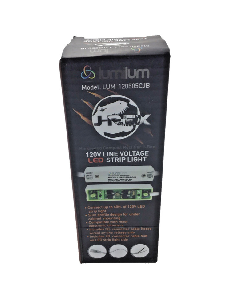 Lumilum LUM-120505CJB 120V LED Strip Lights Compact Hardwired LED Junction Box