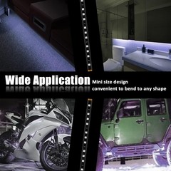 30cm LED Strip Lights for Cars & Outdoor Spaces – 8pcs Waterproof Bundle