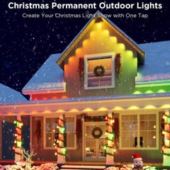 50/100/150FT Smart Permanent Outdoor LED Eaves Lights IC+RGB APP/Remote Control