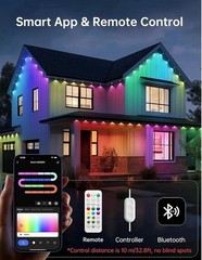 Permanent Outdoor Lights 200ft W/100 LED Smart IC+RGBCW APP + Remote Control NEW
