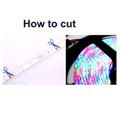 16FT Waterproof LED Strip Light 12V US Power Full Kit SMD 24 Key Remote RGB 3528