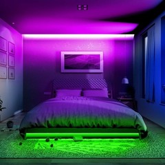 16.4ft Color Changing LED Strip Lights Kit – 44 Keys Remote, Modern Ambiance