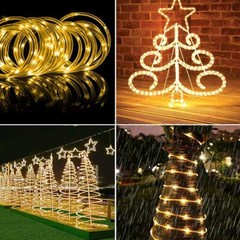 33ft 100LED Strip Rope Light Tube String Outdoor Garden Party Decoration Lights