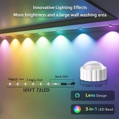 50/100/150FT Smart Permanent Outdoor LED Eaves Lights IC+RGB APP/Remote Control