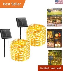 Elegant 33Ft Solar Fairy String Lights with 8 Modes – Waterproof & Energy Saving