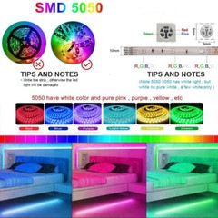 5050 RGB LED strip with Bluetooth-compatible APP controller kit 16.4 ft 32.8 ft