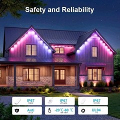 APPECK 50ft Track Kit for Permanent Outdoor Lights Pro C5106, 10 Piece White
