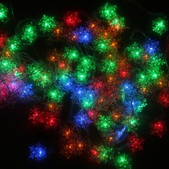 USB Snowflake LED Fairy String Lights Christmas Indoor Decor Lighting
