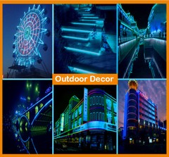 110V LED Neon Rope Strip Lights Waterproof Outdoor Building Holiday Home Decor