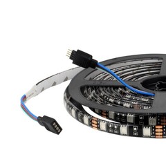 16ft 5050 RGB LED Strip Light Black Tape Light with Remote Controller Waterproof