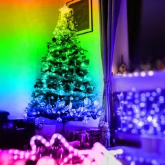 RUISHINE Battery Operated LED Strip Lights Rechargeable 20ft, color changing
