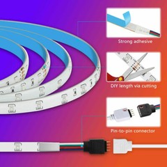 16FT 12V 300 LED Strip Light 3528 5050 5630 SMD RGB Ribbon Tape Waterproof Lamp