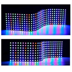 DC5V WS2812B 5050 RGB Flexible LED Panel Matrix Display Screen Addressable Light