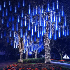 LED Meteor Shower Rain Lights Waterproof Falling Raindrop Fairy String Light for