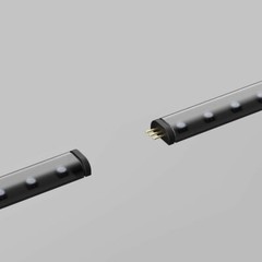 Twinkly Line Black Wire Adhesive & Magnetic Strip Extension Strip, 5ft