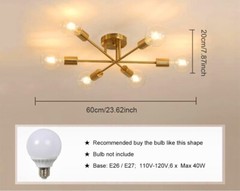 Modern-Industrial Style Indoor Chandelier,Flush Mount Ceiling Light Modern Pend