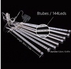 LDUSA Home Waterproof Meteor Shower Rain Lights 30cm 8 Tubes 192 LED Drop Lights