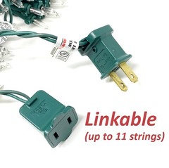 PHILIPS Christmas Light 100 Mini Clear Bulb String Green Wire, Warm White 25 ft