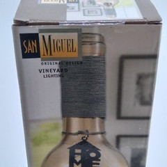 Vineyard Lighting Bottle Home San Miguel Starry Lights Clear Amber Glass