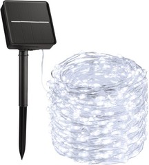 Solar String Lights, 72Ft 200 LED Solar Fairy Lights with 8 Modes & Waterproof